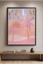 Palm Springs Nature Wall Art | Portrait Framed Canvas Print with Gold Foil Embossed | Luxury Modern Botanical Decor for Living Room
