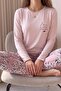 Powder Nice Patterned Bamboo Long Sleeve Women's Pajama Set - 5