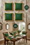 Sultan Series Fringed 4 Cushion Covers and 1 Runner 5-Piece Decorative Living Room Set