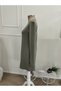 Women's long sleeve crew neck short modal dress - 5