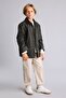 Polo Collar Snap Closure Cotton Lined Coat Boy's G9643A826Au - 2