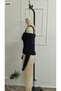 Women's long sleeve madonna neckline strappy crop camisole blouse - 5