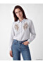 Alita City Lcw Grace Blue Embroidered Women's Shirt with a Difference