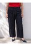 Two Mt Shop Quality Lcw Curve Navy Blue Denim Straight Wideleg Elastic Waist Wide Leg Women's Jean Pants - 2
