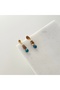 Natural Stone Earrings with Tree Fossil & Apatite Leaf Detail - 3