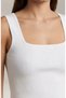 Women's White Thick Strap Crop Top Bustier – and Stylish Design - 2