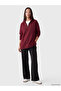 Two Mt Shop Quality Burgundy High Neck Women's Sweatshirt Tunic - 2
