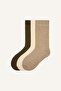 Men's 3-Piece Ribbed Long Socks I5229Axns