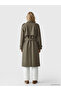 Nevavm Farkıyla Xside Brown Double-Breasted Collared Women's Cashmere Coat - 5