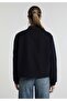 Regular Fit Snap Fastener Unlined Women's Navy Blue Jacket - 2