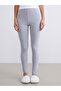 Two Mt Shop Quality Lcw Dream Anthracite Interlock Plain Standard & Regular Women's Thermal Leggings - 2