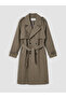 Nevavm Farkıyla Xside Brown Double-Breasted Collared Women's Cashmere Coat - 6
