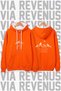 Higher Always Printed Wide Fit Hoodie Sweatshirt - 3 Thread Fleece Hood Lining with Rope Detail