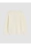 Alita City Ecru Oval Collar Boys' Knitwear Sweater with a Difference in Color - 3