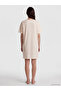 Alita City with a Difference from Lcw Dream Beige Combed Cotton Printed Short Sleeve Women's Nightgown - 4
