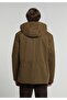 Regular Fit Removable Hooded Zippered Lined Men's Brown Coat - 2