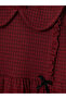 Esvab • Modern & Distinctive Bebe Roba Collar Checked Embroidered Girl's Dress - 7