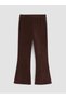 Ozmarka New Season Brown Velvet Spanish Style Girls' Leggings - 2