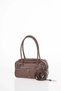 Belt Detailed Shoulder Bag Bitter Brown - 4