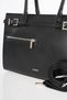 Zipper Detailed Shoulder Bag Black - 5