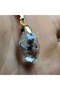Herkimer Diamond - Herkimer Quartz Crystal Natural Stone Necklace - 6 - Gold Color Stainless Steel Chain (Only Hand Made) - 4