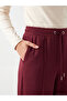 Two Mt Shop Quality Lcw Everyday Burgundy Diving Fabric Plain Standard & Regular Women's Sweatpants - 3