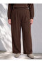 Two Mt Shop Quality Lcw Curve Brown Interlock Plain Loose & Baggy Women's Sweatpants - 2