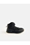 Boys Black Material Block Utility Boots