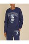 Girls Navy Minnie Printed Jogset - 4