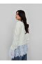 Lace Detail Sleeve Gathered Knitwear Cardigan - 5