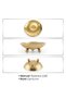 Luxury Stainless Steel Snack Bowl with Footed Stand, Turkish Delight Bowl, Coffee Side Serving Plate - Multi-Purpose Serving Dish, Gold 1 Piece - 2