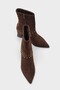 Ashlen Metal Accessory Pointed Toe Thick Heeled Zippered Stylish Boots - 4