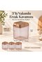 Wooden Look Food Jar with Clip and Vacuum Sealer, Set of 3 - 900 ml - 3