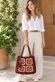 Designed Hand-Knitted Paper Rope Bag - 3