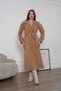 Women's Belted Double-Breasted Buttoned Lined Long Trench Coat - 5