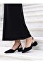 Peri 3655 Black Satin Women's Sandals - 2