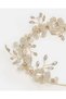 Women Gold Floral Ribbon Headband - 3