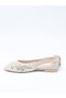 Ceylan 230 Cream Stone Straw Women's Ballerinas - 8