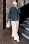 Reglan Cuff Buttoned Denim Jacket Tsd260301 Light Blue