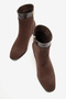 Women's High Heeled Ankle Boots Vegan Leather Isaline Suede Brown - 4