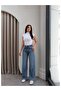 High Waist Side Seam Jeans - 2