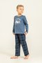 Indigo checkered father son pajama set, 100% cotton, adult and children's pajamas are sold separately. - 4