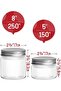 Mason Jar, with a sealed metal regular lid (8oz/250ml), a sealed clear glass jar, used for dess - 2