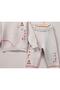 Simit Yaka Apple Printed Sweatshirt/Apple Printed Wide Leg Sweatpants 3-Piece Set - 4