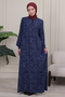 Hijab Clothing Mother's Dress Prayer Dress Viscose Shawl Pattern Floor-Length Dress V Roba Fish Dress Plus Size - 5