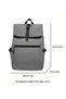Grey Plain Backpack - 6
