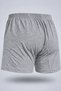 Men's Argentina Boxer 35% Cotton 65% Polyester Ribbed (Tutku Authorized Seller) Non-Squeezing Leg 3 Pieces – Gray - 2