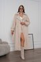 Women's Double-Breasted Belted Long Cashmere Coat with Epaulettes and Buttons - 4