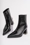 Ayukaz Kalveni̇zli̇ Topuk Women's Pointed Toe Thick Heeled Stylish Ankle Boots – Modern Design Heel Height 6 cm - 4
