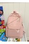 Pink Plain Backpack - 2